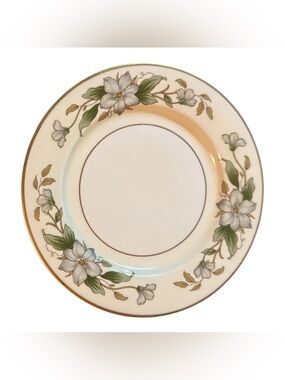 Royal Jackson Fine China Saucers Set of 8 Floral Gold Trim 6” Vintage Plates